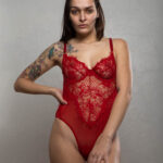 Glamour photo Ayeonna Gabrielle Red Body Suit