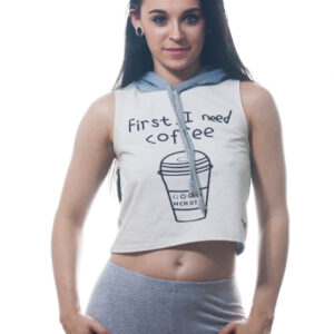 Glamour portrait Silvia wearing Coffee First Shirt