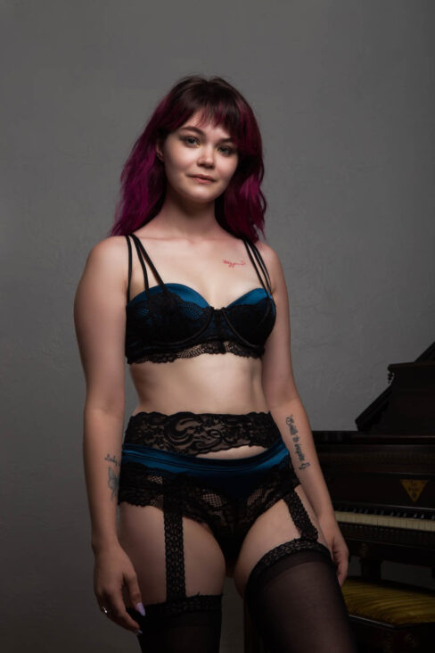 Boudoir photography PositivelyComplicated blue lingerie