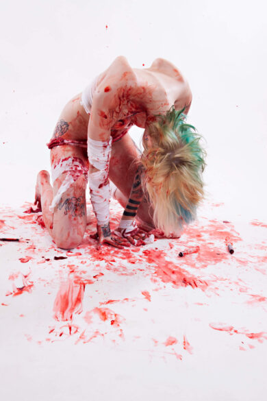 bloody-mess-ryynagade-red-blue-hair-white-okc-oklahoma