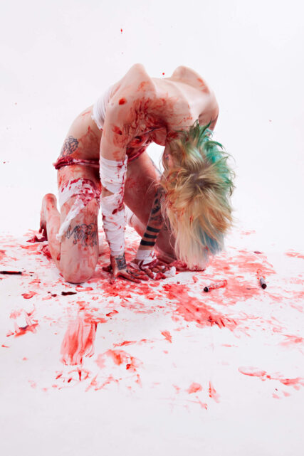 bloody-mess-ryynagade-red-blue-hair-white-okc-oklahoma