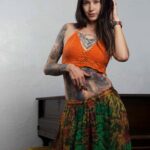 greasyrose-orange-top-greenish-dress-seminole-ok