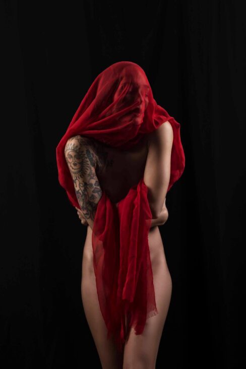 Ayeonna Gabrielle red cloth birthday suit red flesh Dallas TX