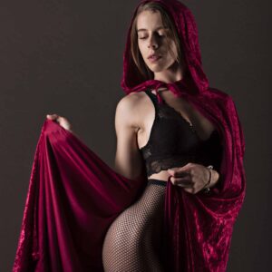 bianca-brunson-fishnet-stockings-maroon-cape-black-theme-photography-woodward-ok
