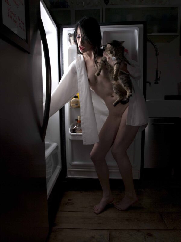 jem-model-snacking-kitchen-shoot-fridge-charlotte-nc