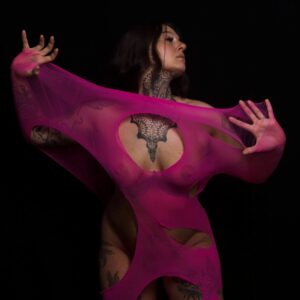 lulu-loud-hot-pink-pantyhose-tattoo-dark-themed-photoshoot-oklahoma-city-ok