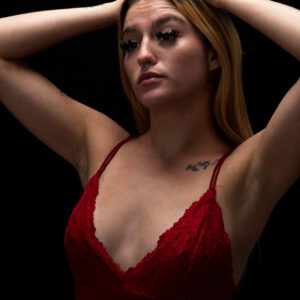 Dreama red boudoir themed photo shoot Oklahoma City photographer