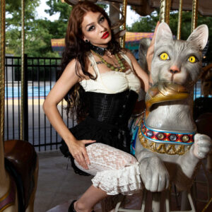 Dahlia Cabaret themed photo session Botanical Gardens photographer