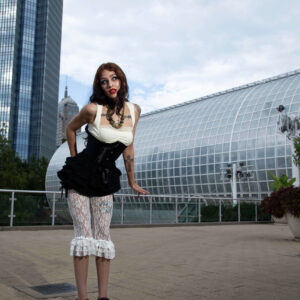 Dahlia cabaret themed photo shoot Botanical Garden photographer Subtle Shades Photography