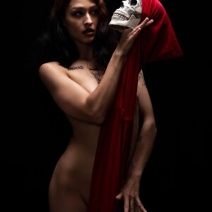 Dahlia red and flesh themed photo session Norman, OK photographer