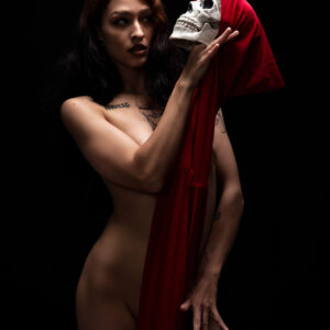 Dahlia red and flesh themed photo session Norman, OK photographer