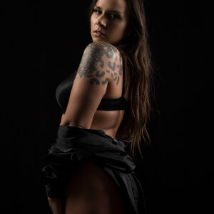 Samantha Evylyn dark themed boudoir shoot Edmond, OK photographer Subtle Shades Photography
