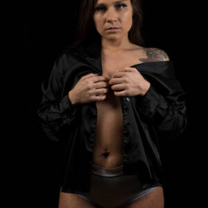 Samantha Evylyn black themed boudoir shoot Edmond, OK Subtle Shades Photography