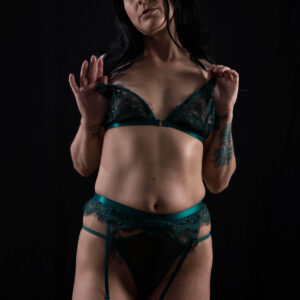 Lucy Greene in Emerald Green photo shoot Subtle Shades Photography