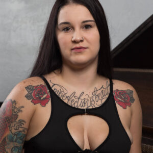 Allie Kat pretty in black themed portrait session Subtle Shades Photography