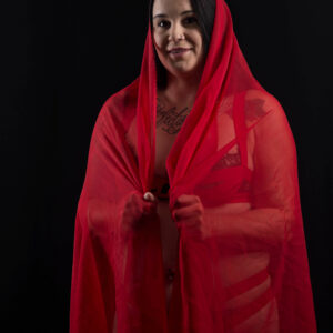 Allie Kat red and flesh themed photo shoot Subtle Shades Photography