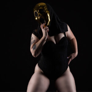 Jade Oakes gold face themed photo session Subtle Shades Photography
