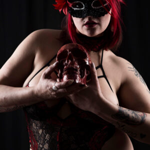 Sara Saunders red goblin photo shoot Moore, OK Subtle Shades Photographer