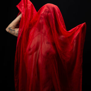 Gema Khaos red clothed themed portrait session Subtle Shades Photography