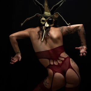Gema Khaos split personality boudoir themed photo shoot