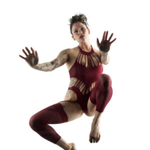 Gema Khaos seen from below project maroon photo shoot Oklahoma City OK