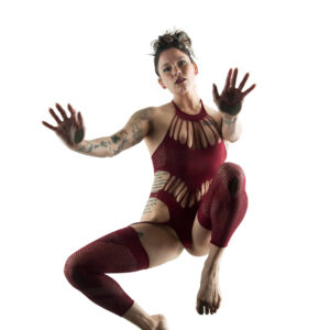Gema Khaos seen from below project maroon photo shoot Oklahoma City OK