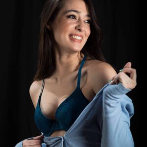 Nikki Paige blue themed portrait session boudoir Wanetta OK photography