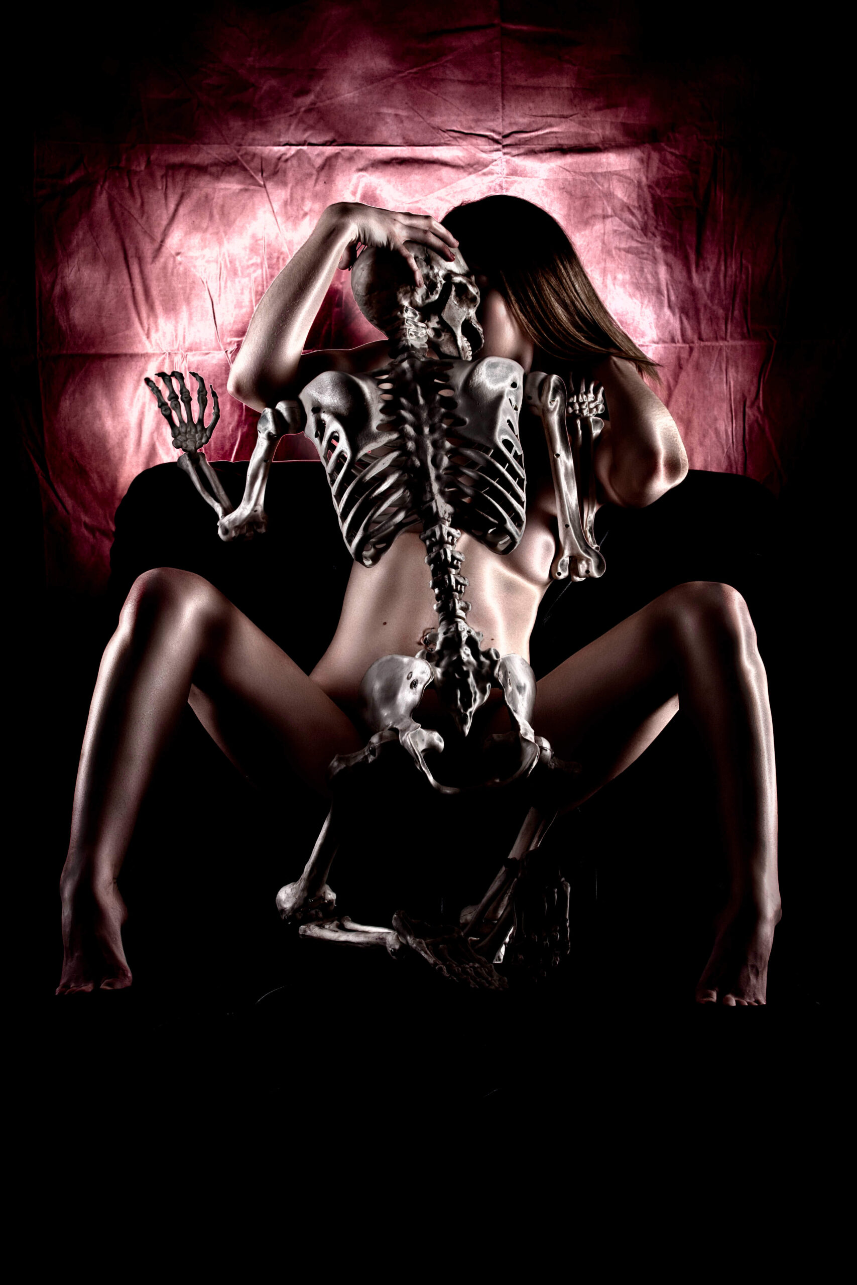 The Waking Bianca Brunson dark art themed skeleton shoot Woodward OK photographer