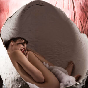 Cat H Marie hatched egg themed portrait out of box shoot Edmond OK photographer