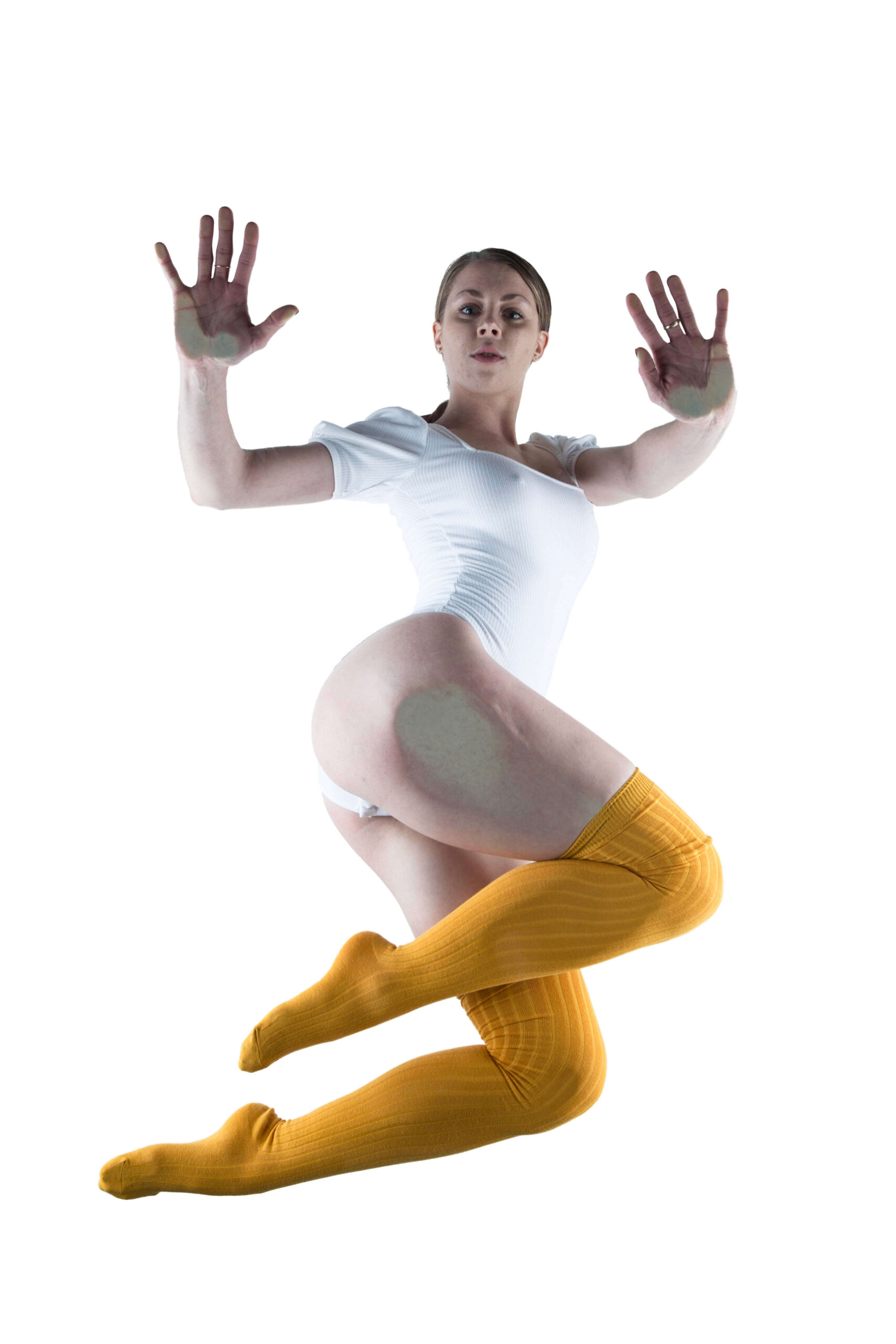 Bianca Brunson seen from below creative shoot Woodward OK