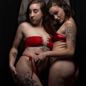 Cat H Marie and April Marie casket dreams red outfits Oklahoma City OK