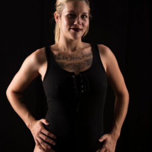 Ashlee Eubank black outfit boudoir themed portrait shoot Shawnee OK