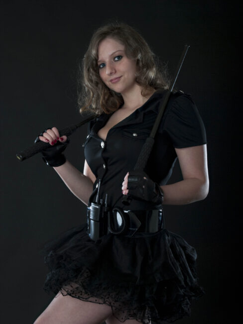 Casey Coufal cosplay themed portrait session police law enforcement