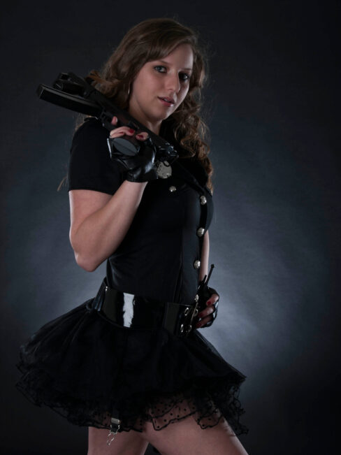 Casey Coufal cosplay themed portrait session police law enforcement