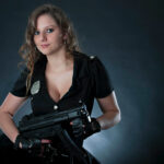 Casey Coufal cosplay themed portrait session police law enforcement