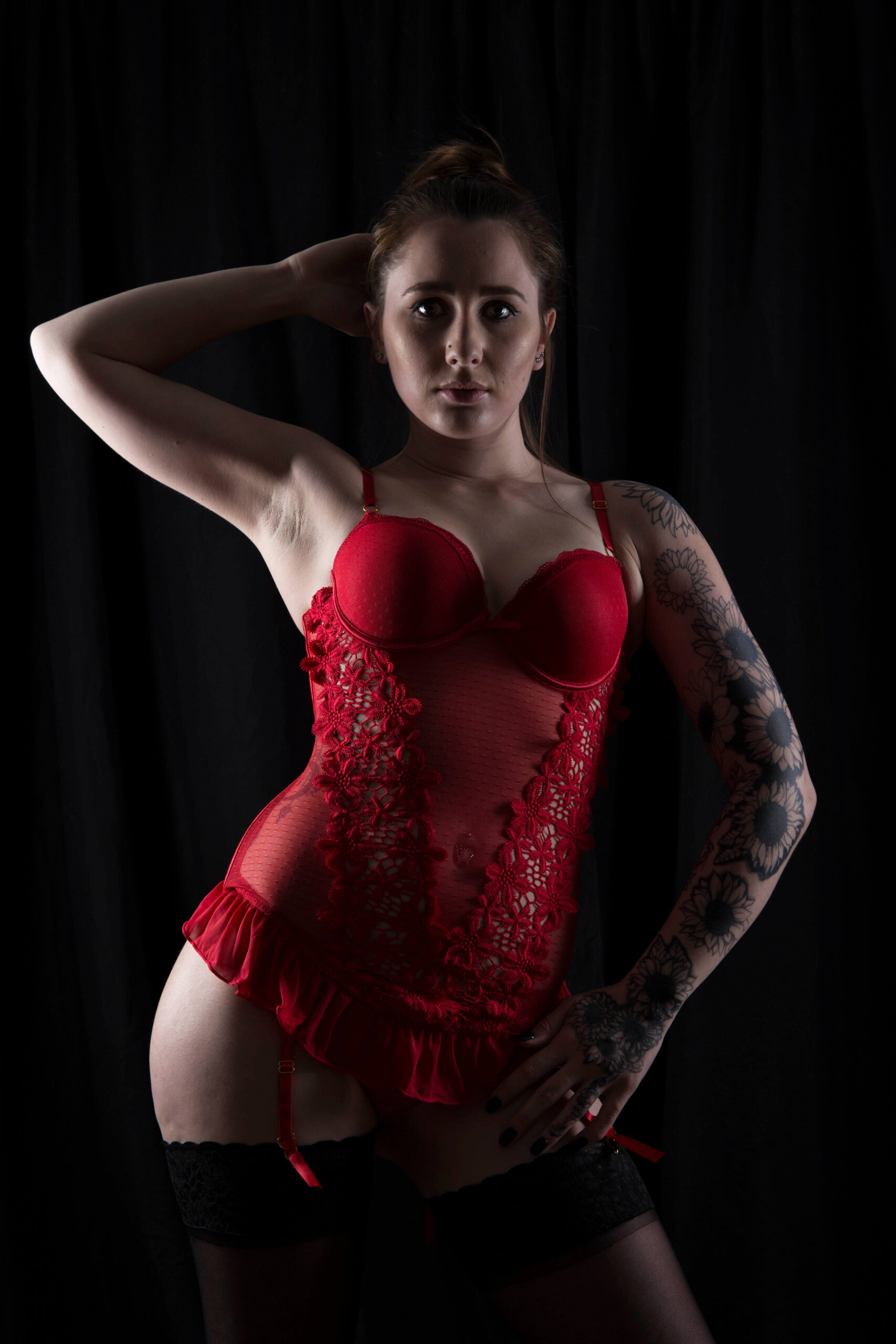2020Butterfly.Wings red boudoir themed bodysuit sexy shoot Oklahoma City, OK