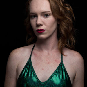 Cami Oakes emerald green bodysuit sexy boudoir themed shoot Oklahoma City, OK