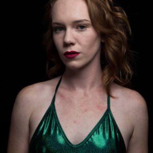 Cami Oakes emerald green bodysuit sexy boudoir themed shoot Oklahoma City, OK