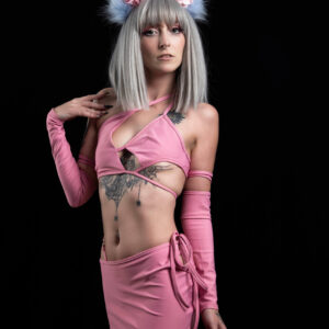 Olyvia Rayne hot pink themed portrait session Tulsa, OK