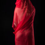 Joey Renee a beautiful body encased red sheer boudoir themed portrait shoot Oklahoma City, OOK
