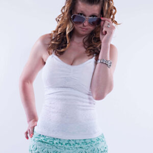 Brittany Inman skirt noodle strap outfit Oklahoma City, OK