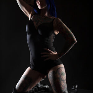 Mandei Mayhem clothed fine art theme dark art shoot Tulsa OK