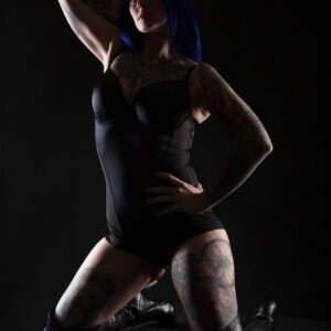 Mandei Mayhem clothed fine art theme dark art shoot Tulsa OK