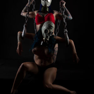 Mandei Mayhem and Monica sexy themed falloout fem shoot Tulsa, OK