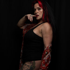 Landa Model dark background outfit shoot Oklahoma City, OK