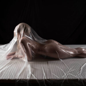 Liz Ashley dark art themed portrait session vacuum seal Houston, TX