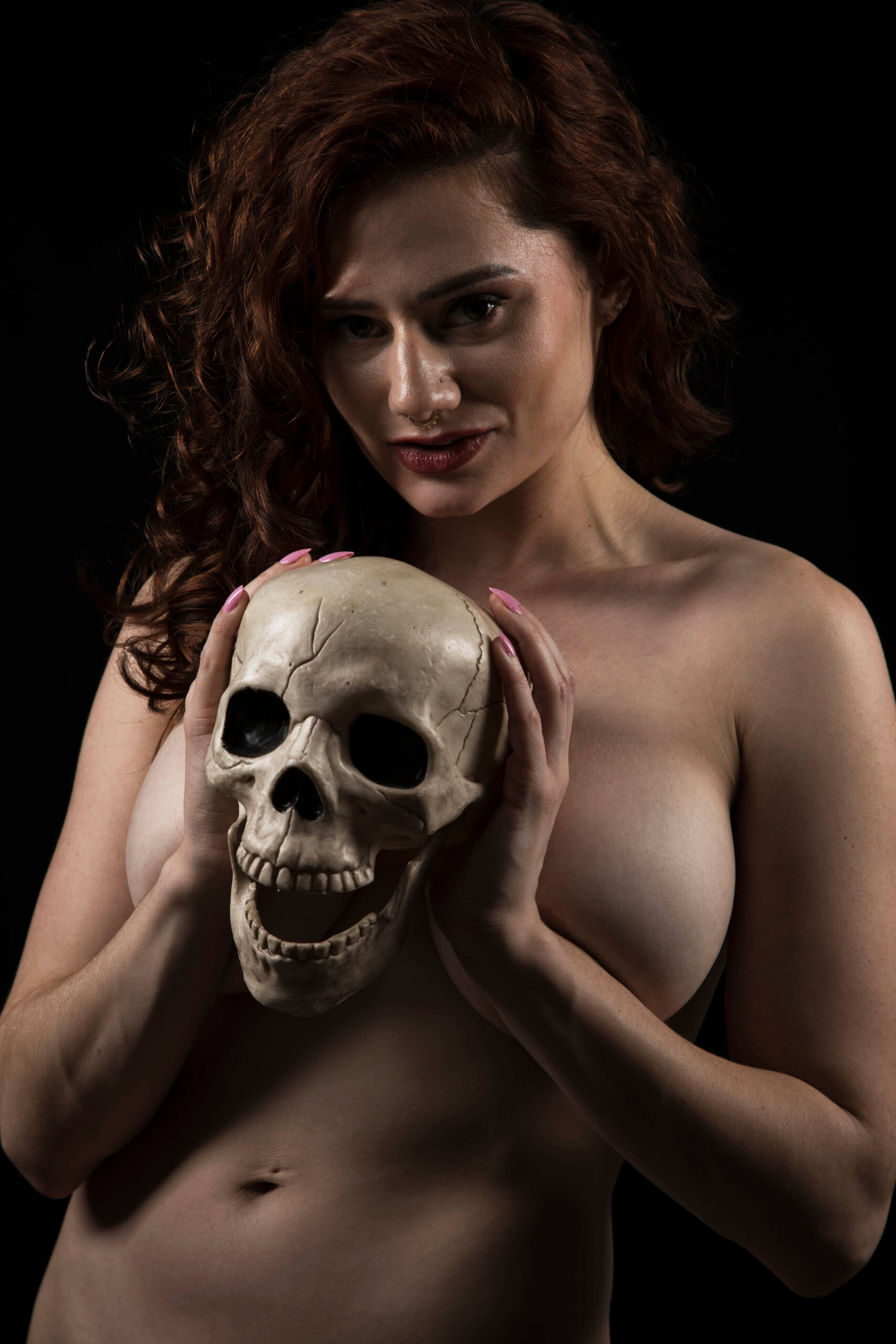 Anastasia Maye skull dark art shoot Oklahoma City, OK