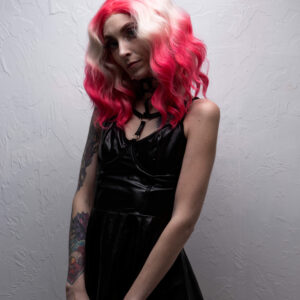 Olyvia Rayne black sheer dressed boudoir themed portrait session Tulsa, OK
