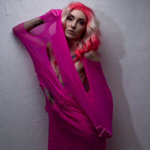 Olyvia Rayne cocoon themed hot pink boudoir shoot Tulsa, OK