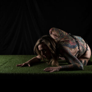 Rae Ramsey standing and re-entering portal themed concept shoot Oklahoma City, OK